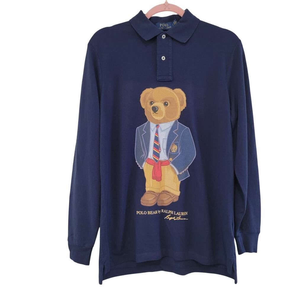 NWT Ralph Lauren Teddy Long Sleeve Polo Navy Small